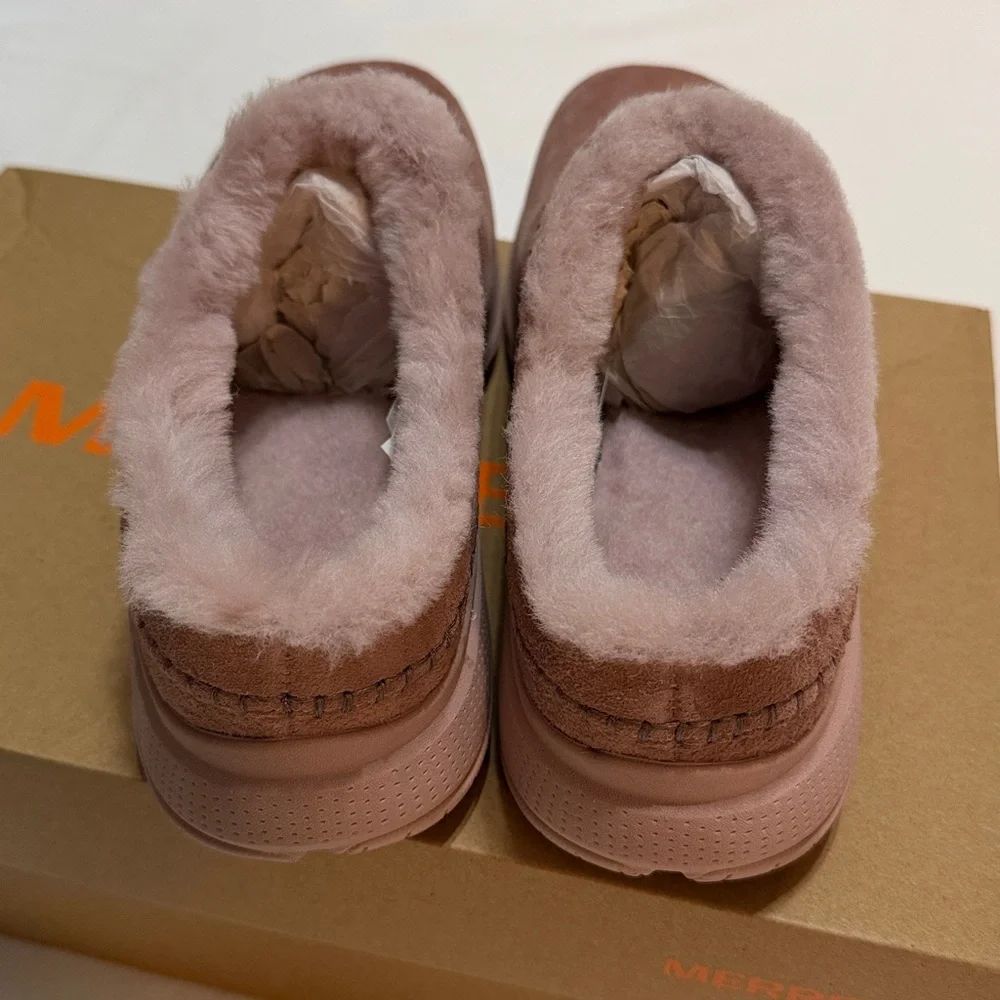 Merrell Encore Ice 5 Women's Mules with Fur Rose Fonce 8.5 NIB - Picture 5 of 8